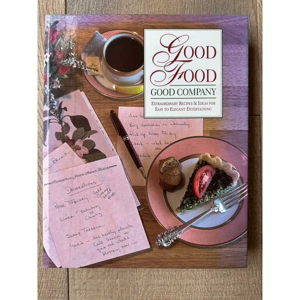 Good‎ Food Good Company Cookbook Junior Service League Vintage 1993 Spiral
